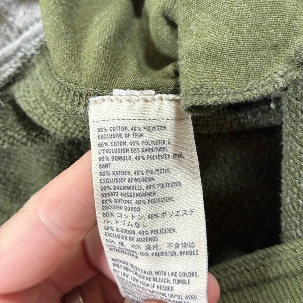 Vintage Abercrombie Fitch Sweatpants Women Medium Olive Green Logo Joggers